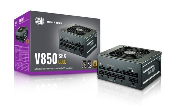 Cooler Master zdroj V850 SFX,  92mm,  80+ Gold,  Plně modulární,  SFX 3.423 