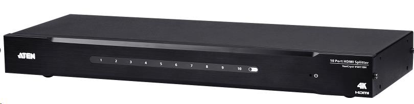 ATEN 10 portový rozdeľovač videa HDMI,  prenos na dlhšie vzdialenosti až do 15 m Ultra HD 4kx2k1 