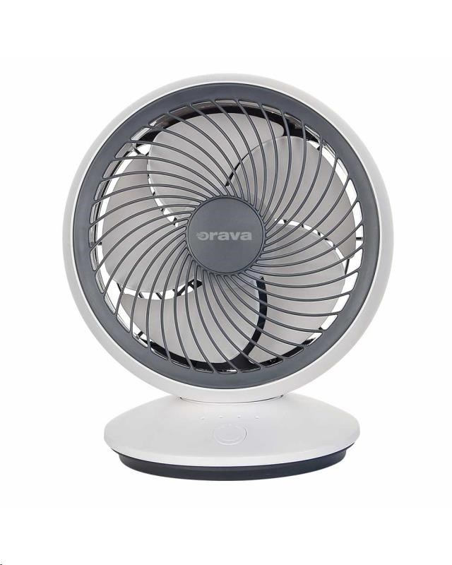 Orava SF-5 mini stolní ventilátor,  4 W,  oscilace,  USB nabíjení,  3 rychlosti,  průměr 15 cm3 