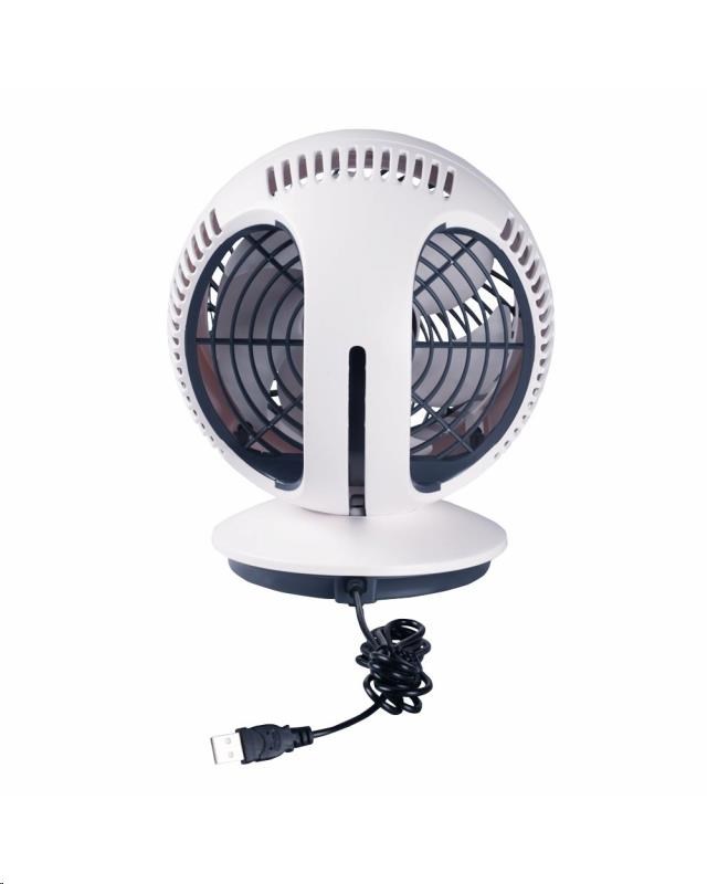 Orava SF-5 mini stolní ventilátor,  4 W,  oscilace,  USB nabíjení,  3 rychlosti,  průměr 15 cm1 
