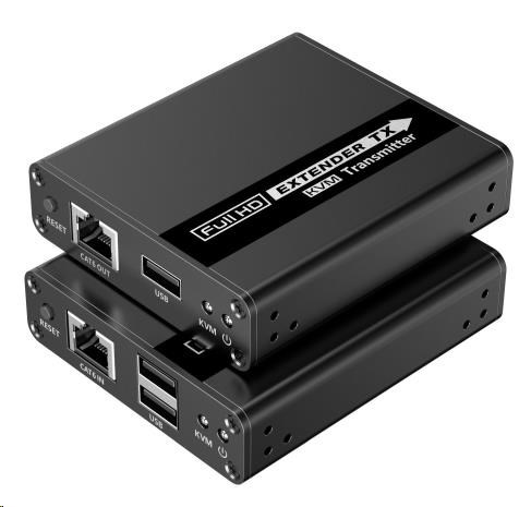 PremiumCord HDMI KVM extender FULL HD 1080p do 70 m s prenosom cez USB0 