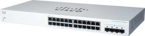 Cisco switch CBS220-24T-4G (24xGbE, 4xSFP, fanless)0 