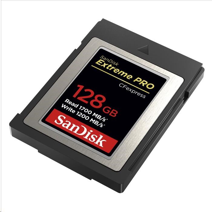 Karta SanDisk Extreme Pro CFexpress 128 GB,  typ B,  1700 MB/ s čítanie,  1200 MB/ s zápis1 