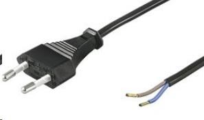 PREMIUMCORD Flexo napájací kábel 230V s vidlicou 2m čierny0 