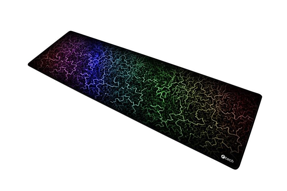 C-TECH Herná podložka pod myš ANTHEA ARC XL,  farebná,  na hranie,  900x270x4mm,  obšité okraje0 
