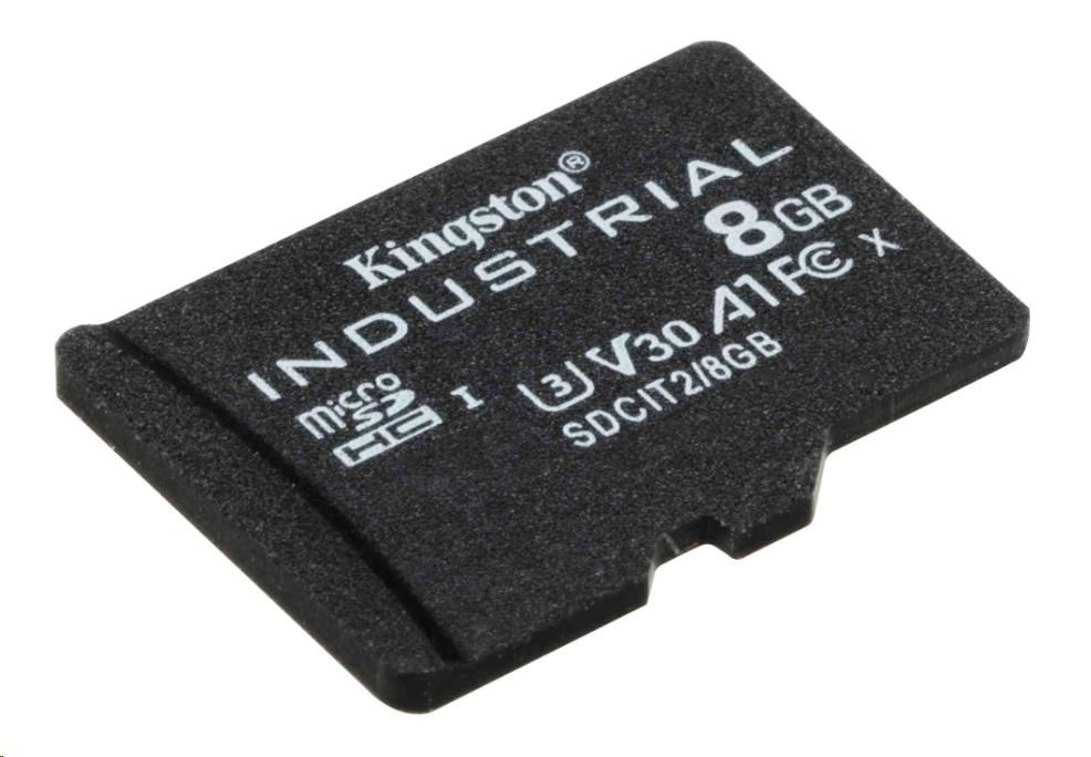 Karta Kingston 8GB microSDHC Industrial C10 A1 pSLC v jednom balení1 