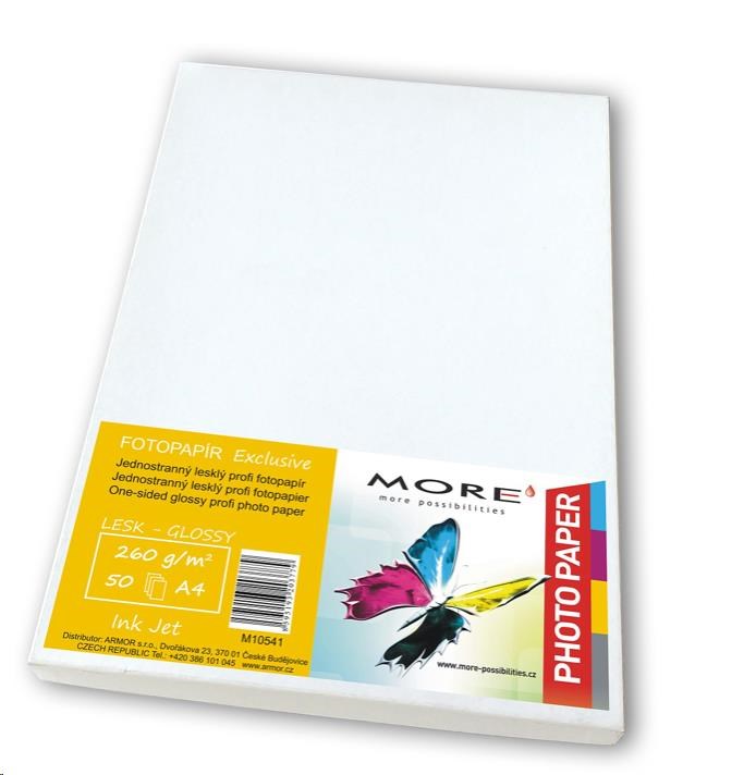 Exkluzívny fotografický papier 260 g/ m2; lesklý,  50 listov str.,  Ink Jet0 