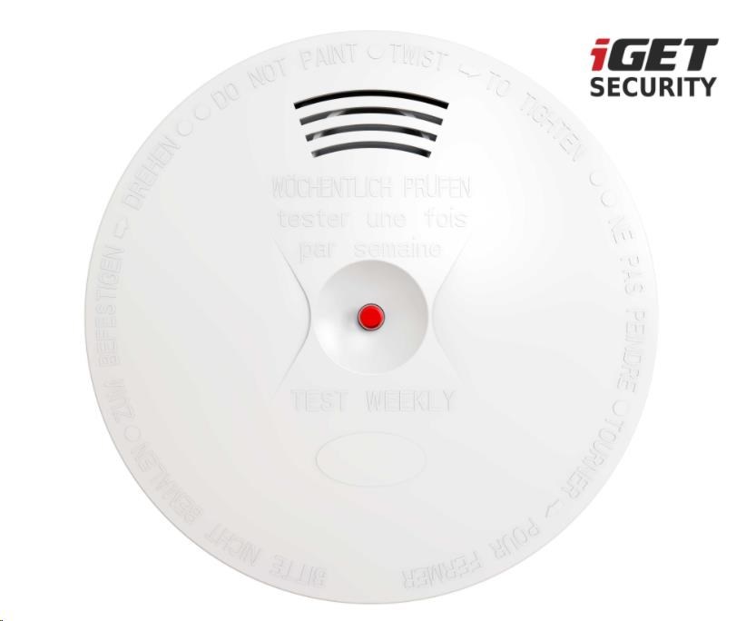 iGET SECURITY EP14 - Bezdrátový senzor kouře pro alarm iGET SECURITY M50 