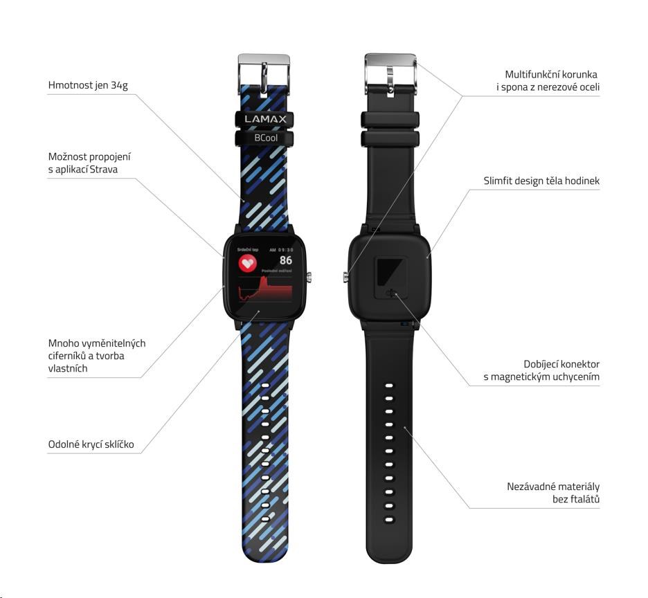 Hodinky LAMAX BCool Black6 