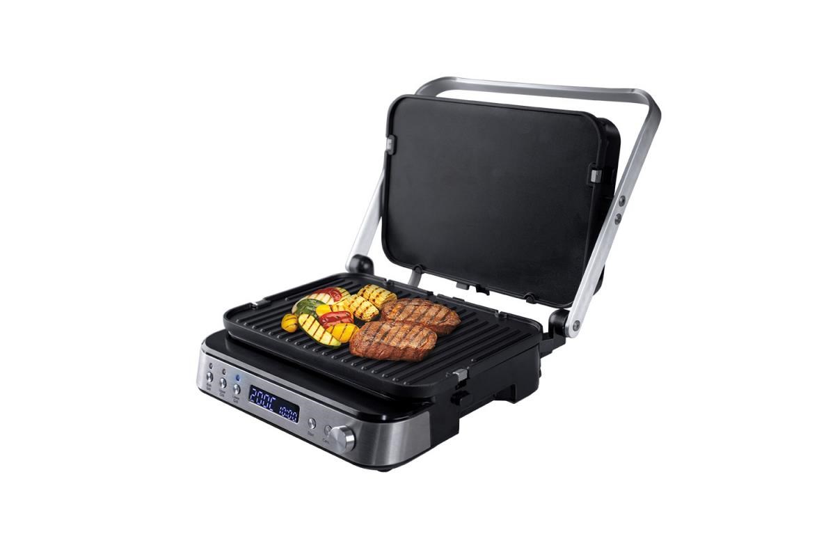 Orava Grillchef-3 elektrický kontaktní gril, 2000 W, LCD displej, časovač, digitální ovládání0 