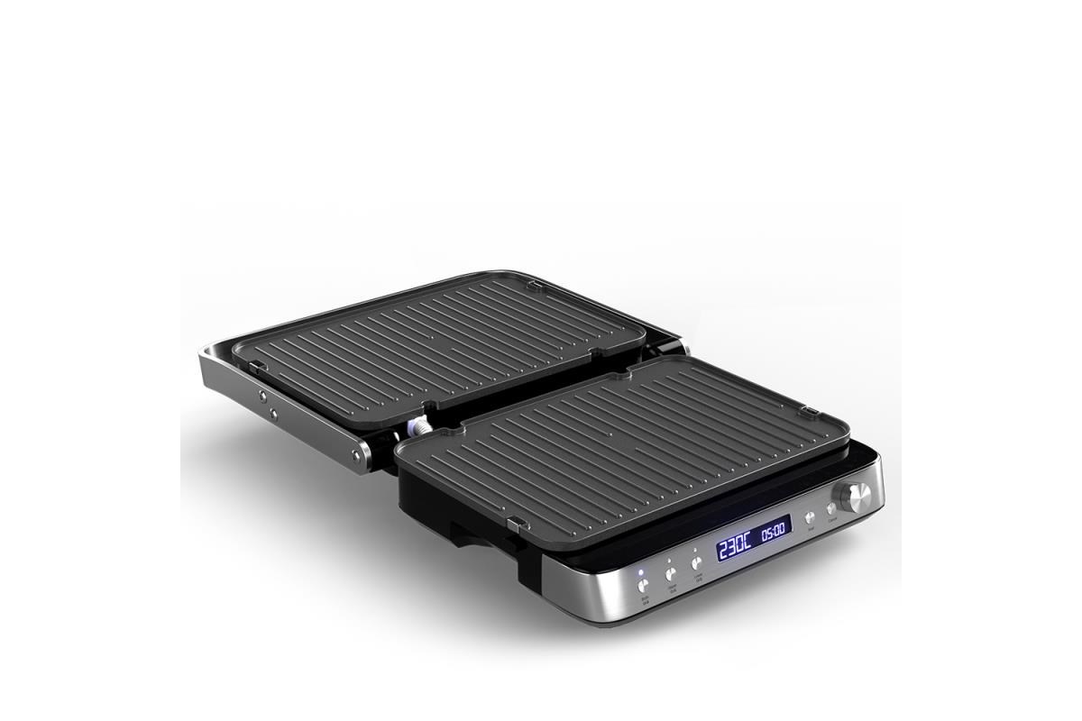 Orava Grillchef-3 elektrický kontaktní gril, 2000 W, LCD displej, časovač, digitální ovládání5 