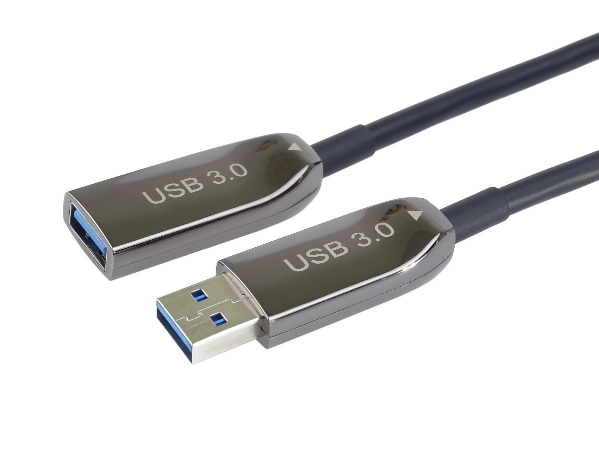 PremiumCord Optický predlžovací kábel AOC USB 3.0 A/ muži - A/ ženy,  30m0 