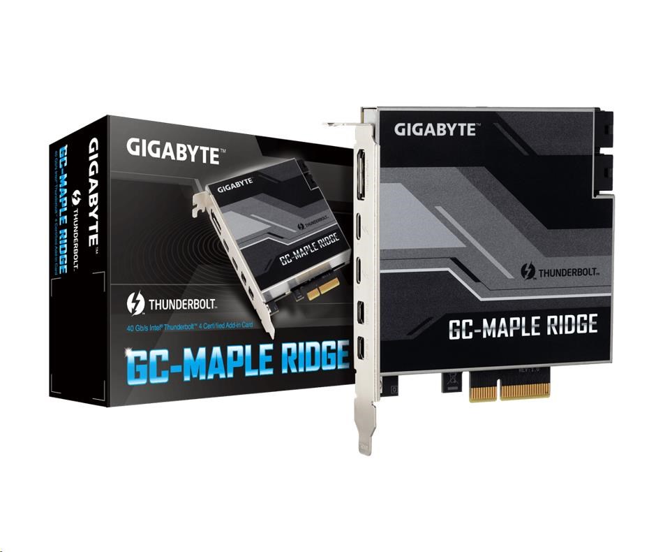 GIGABYTE GC-MAPLE RIDGE,  prídavná karta s certifikáciou Intel® Thunderbolt™ 4,  USB Type-C,  DisplayPort0 