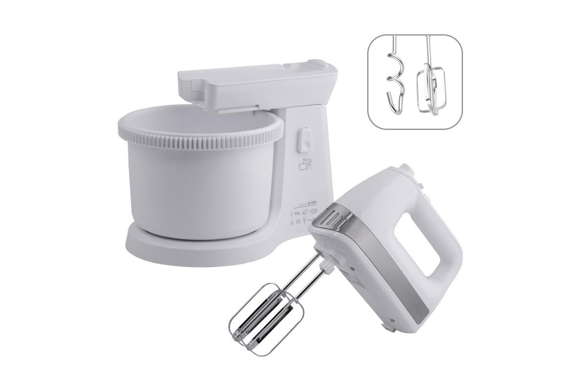 Orava SL-400 C ruční šlehač s nádobou,  400 W,  85 dB,  5 rychlostí,  2.5 l objem mísy,  pulzní spínač,  bílá2 