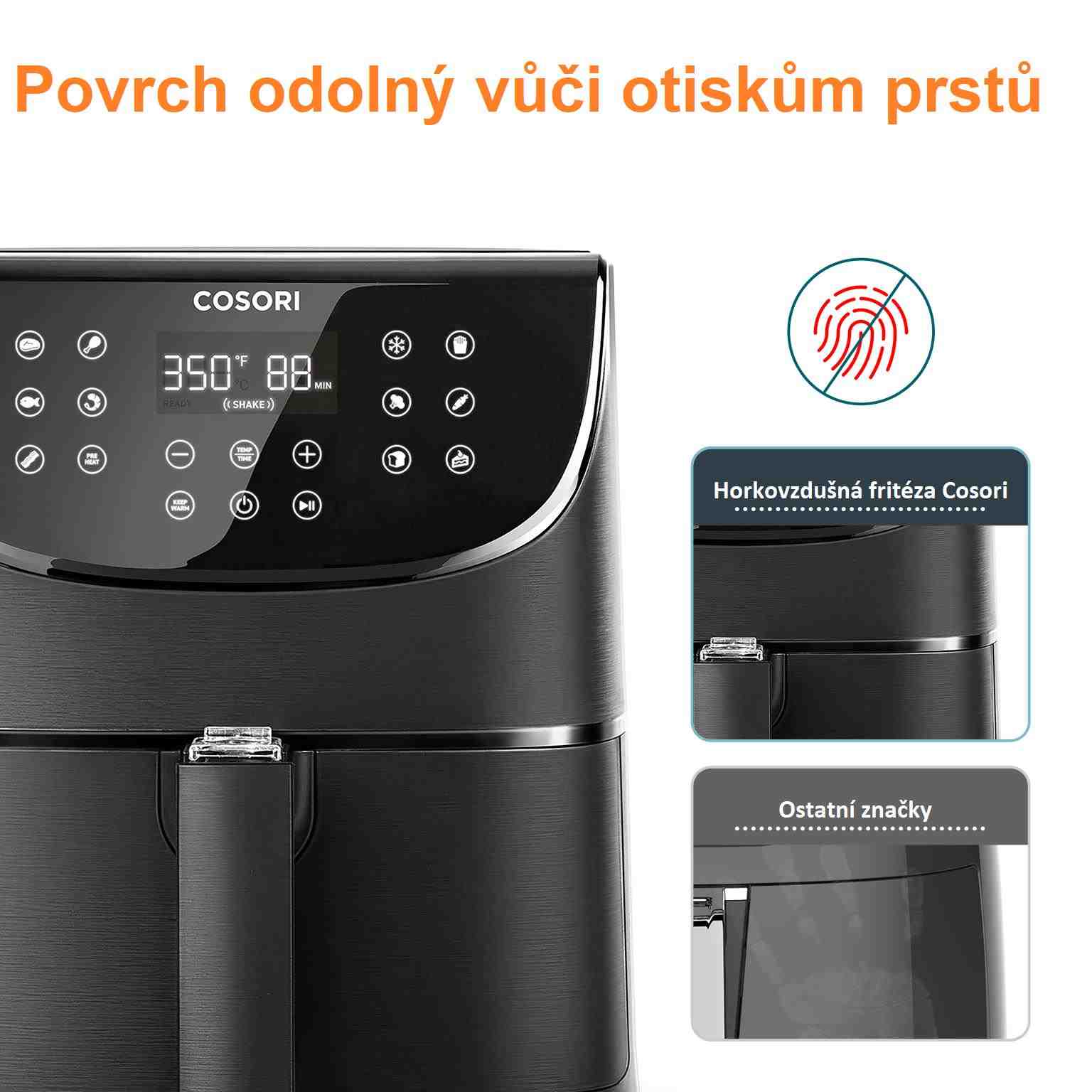 Cosori CS158-AF PREMIUM SMART horkovzdušná fritéza6 