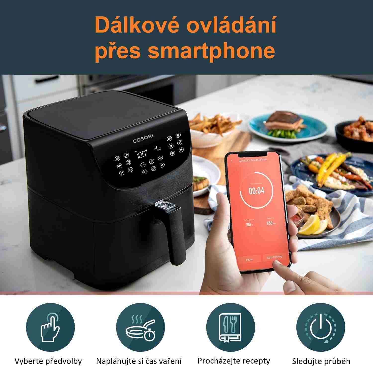 Cosori CS158-AF PREMIUM SMART horkovzdušná fritéza7 