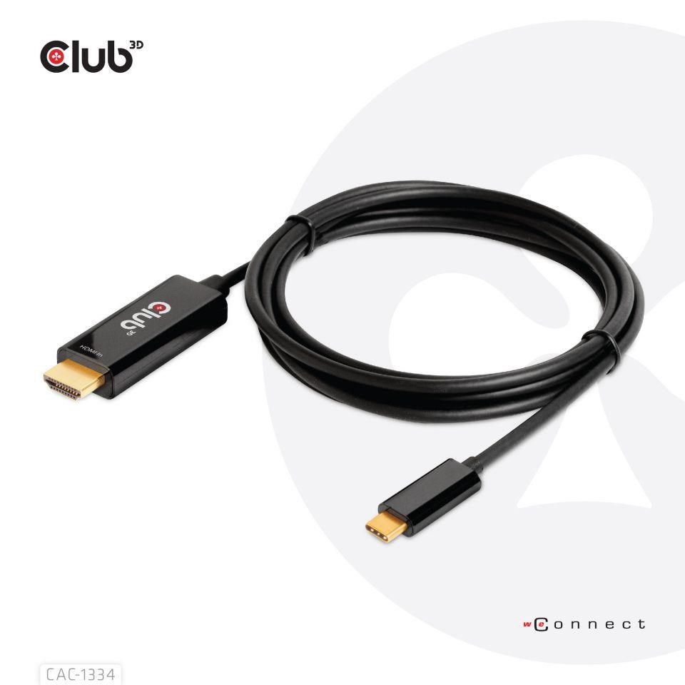 Club3D aktívny kábel HDMI na USB-C,  4K60Hz,  1.8m,  M/ M7 