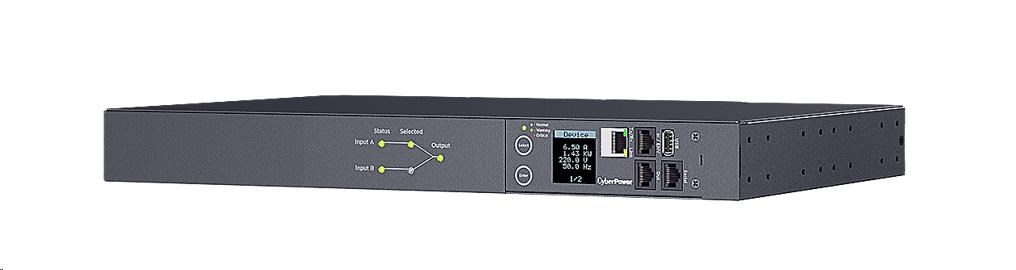 CyberPower Rack ATS Switched PDU,  1U,  10A,  (12)C13,  IEC-320 C14 (2)0 