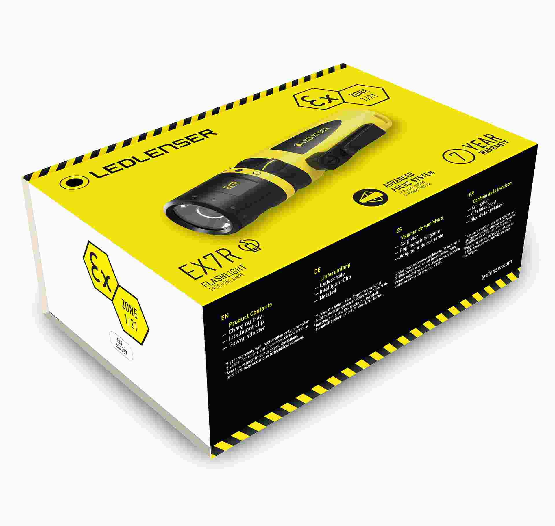 LEDLENSER svítilna pro riziková prostředí,  dobíjecí EX7R - Box3 