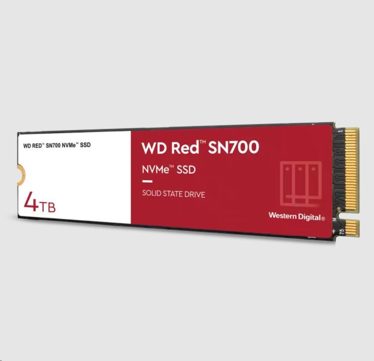 WD RED NVMe SSD 4TB PCIe SN700,  Geb3 8GB/ s,  (R:3400/ W:3100 MB/ s) TBW 51001 
