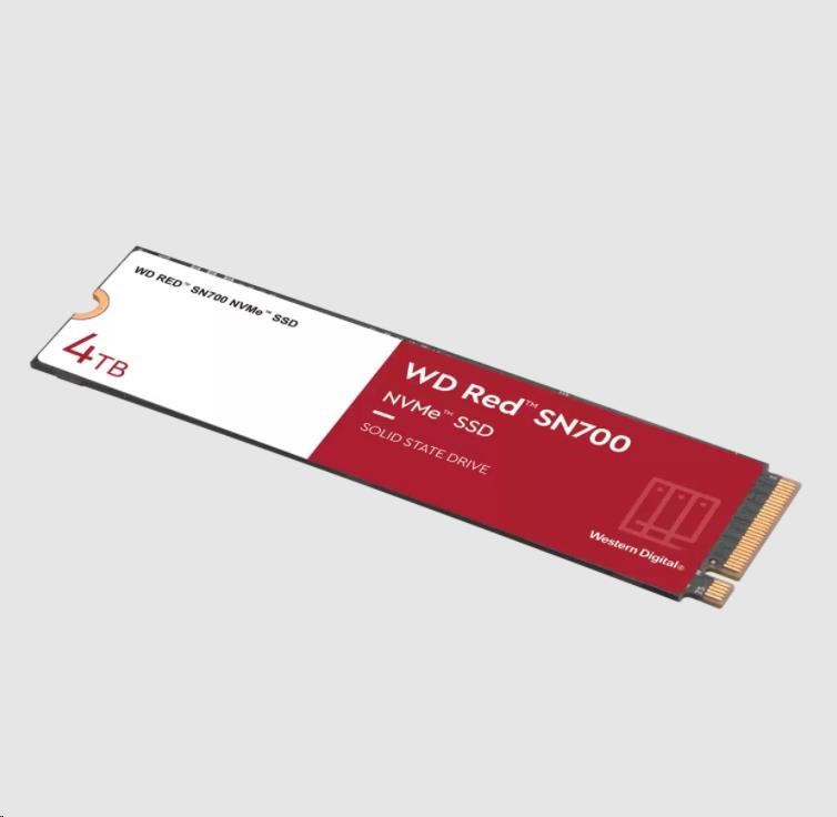 WD RED NVMe SSD 4TB PCIe SN700,  Geb3 8GB/ s,  (R:3400/ W:3100 MB/ s) TBW 51002 