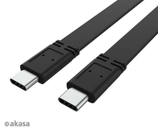 Kábel AKASA USB-C na USB-C,  20G,  46W PD,  4K@60Hz,  1m0 