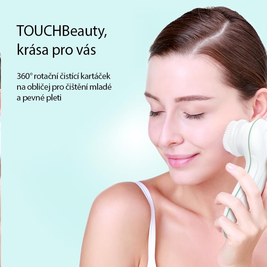 TOUCHBeauty 0759A Čistící kartáč na pleť 3v1 růžový5 