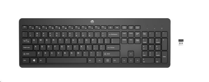 HP 230 Wireless Keyboard (Black) WW - bezdrátová klávesnice EN lokalizace0 