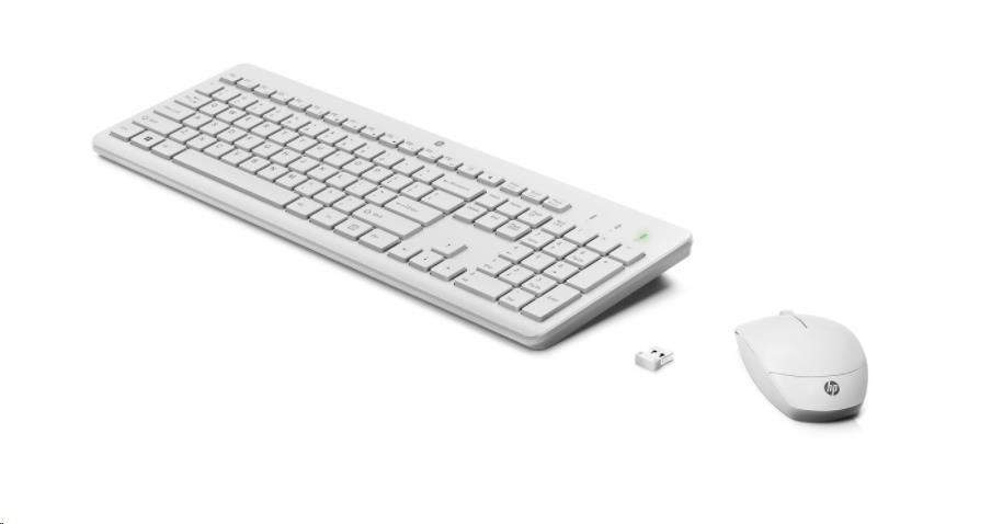 Kombinácia bezdrôtovej myši a klávesnice HP 230 (biela) WW - bezdrôtová klávesnica a myš0 