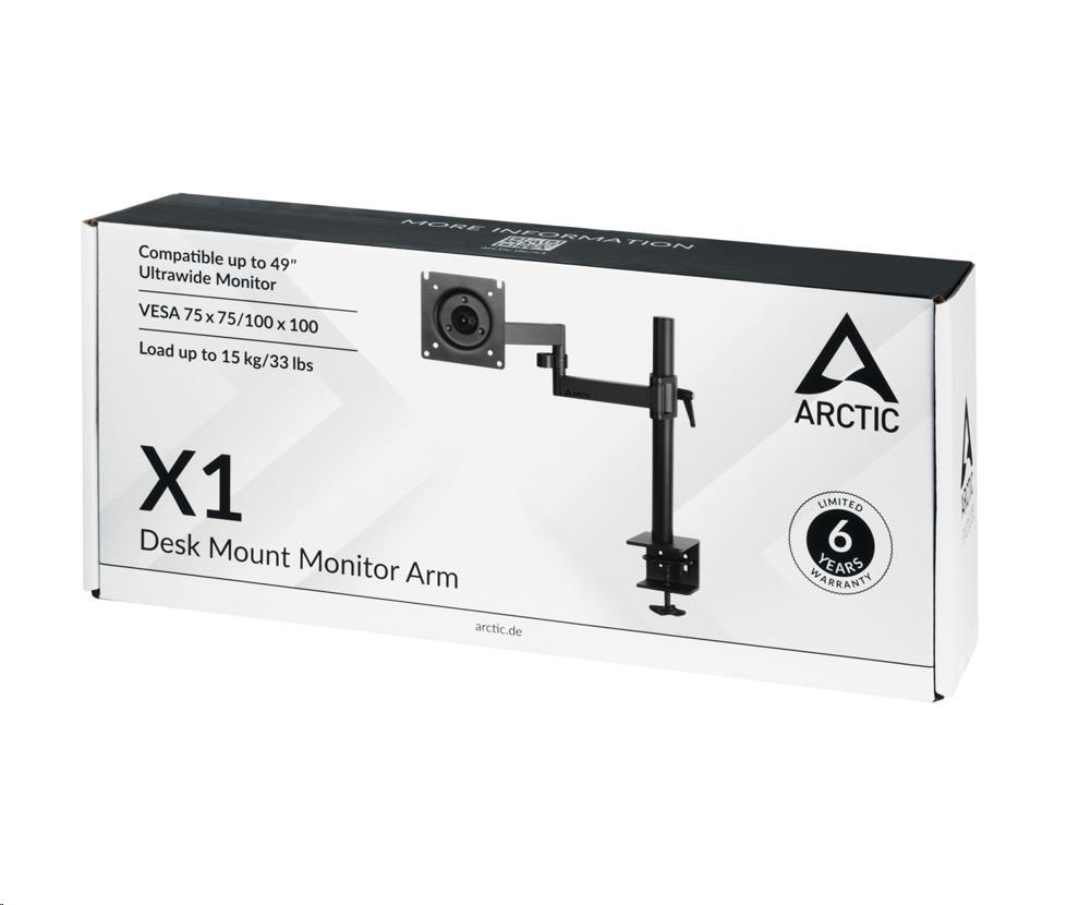 Držiak monitora ARCTIC X1,  oceľ,  matná čierna2 