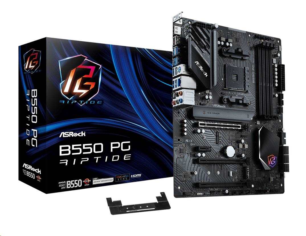 ASRock MB Sc AM4 B550 PG Riptide,  AMD B550,  4xDDR4,  1xHDMI2 