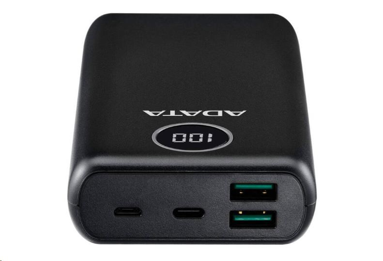ADATA PowerBank P20000QCD - externá batéria pre mobilný telefón/ tablet 20000mAh,  2, 1A,  čierna (74Wh)1 