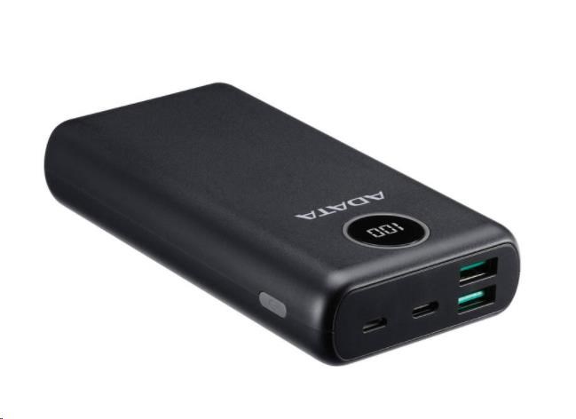 ADATA PowerBank P20000QCD - externá batéria pre mobilný telefón/ tablet 20000mAh,  2, 1A,  čierna (74Wh)5 