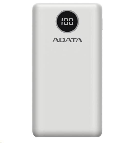 ADATA PowerBank P20000QCD - externá batéria pre mobilný telefón/tablet 20000mAh, 2,1A, biela (74Wh)2 