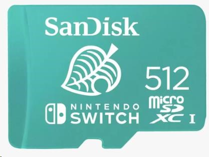Karta SanDisk MicroSDXC 512 GB pre Nintendo Switch (R:100/ W:90 MB/ s,  UHS-I,  V30, U3,  C10,  A1) licencovaný produkt, Super 0 