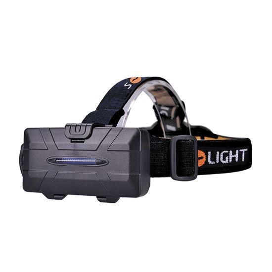 Solight LED čelová nabíjecí svítilna,  550lm,  Li-Ion,  USB0 