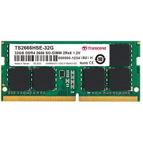 SODIMM DDR4 32GB 2666MHz TRANSCEND 2Rx8 2Gx8 CL19 1.2V0 
