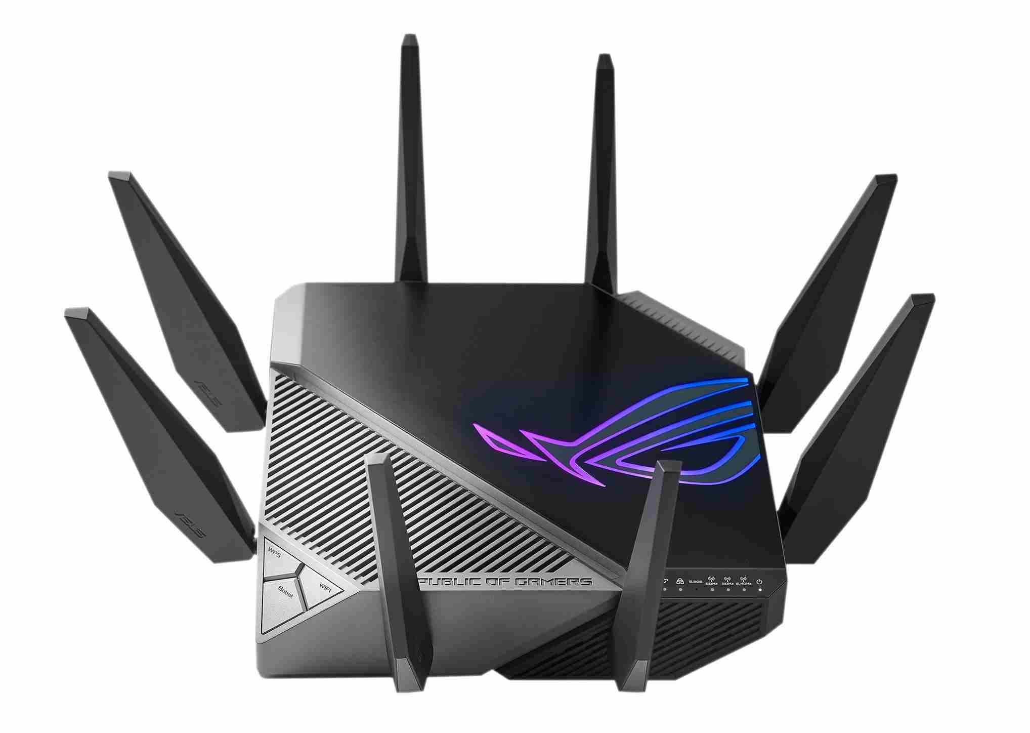 ASUS ROG Rapture GT-AX11000 (AXE11000) WiFi 6E Extendable Gaming Router, 2.5G port, Aimesh, 4G/5G Mobile Tethering1 