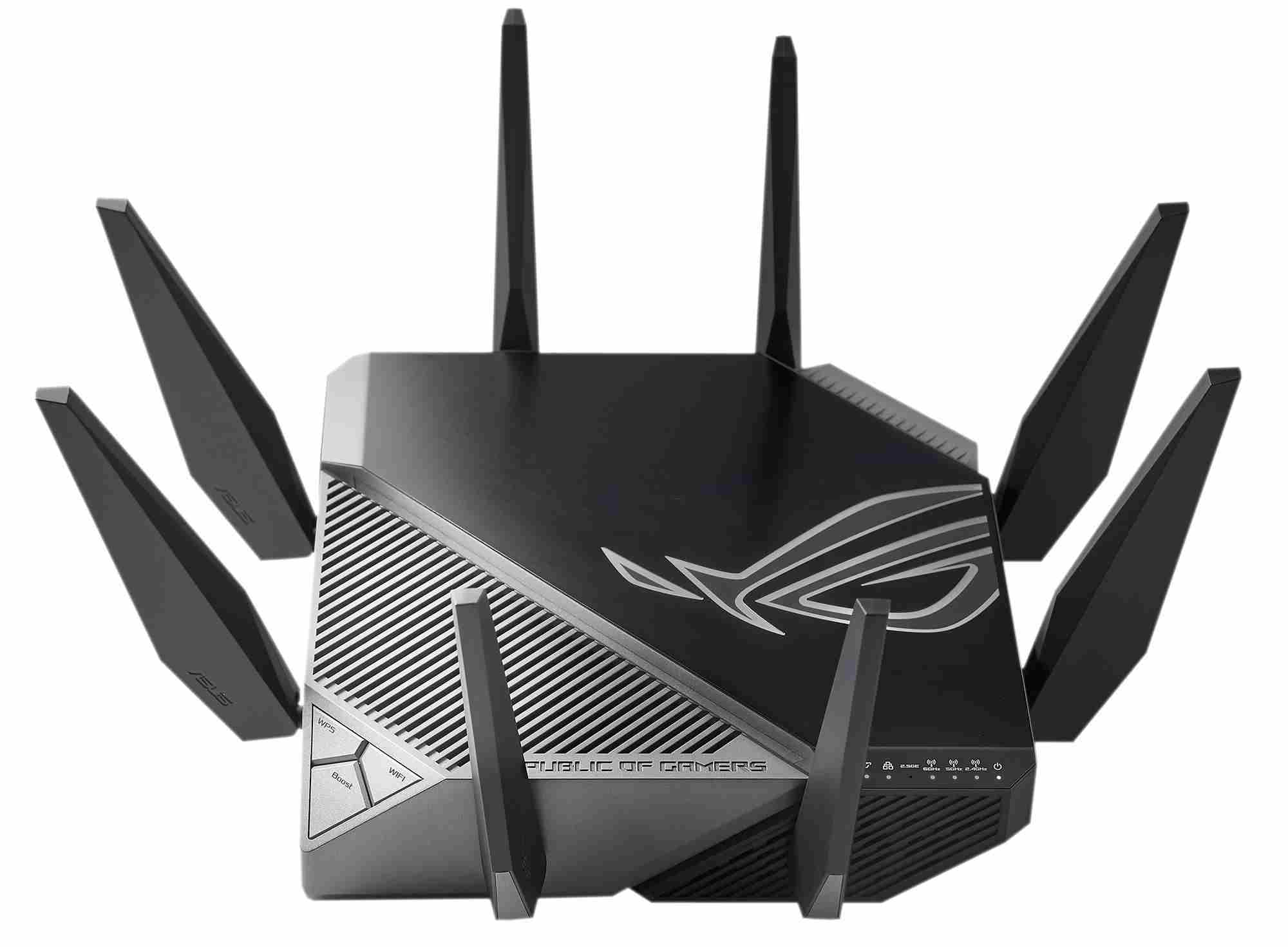 ASUS ROG Rapture GT-AX11000 (AXE11000) WiFi 6E Extendable Gaming Router, 2.5G port, Aimesh, 4G/5G Mobile Tethering3 