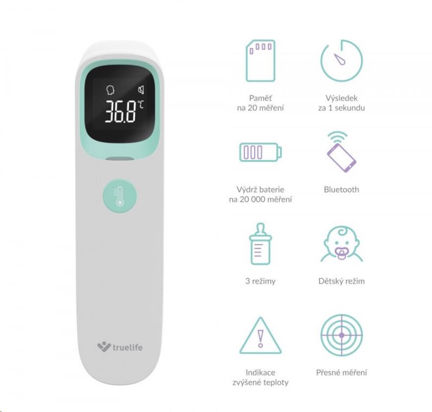 TrueLife Care Q10 BT - bezdotykový zdravotní teploměr7 