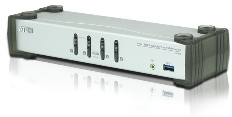 ATEN 4-portový DisplayPort KVMP USB3.0,  zvuk0 