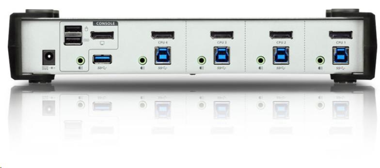 ATEN 4-portový DisplayPort KVMP USB3.0,  zvuk1 