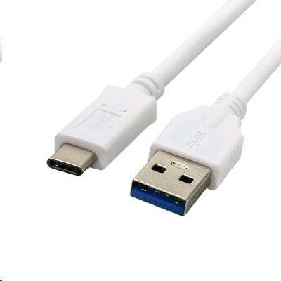 C-TECH USB kábel 2.0 AM na USB-C (AM/ CM),  2 m,  biela