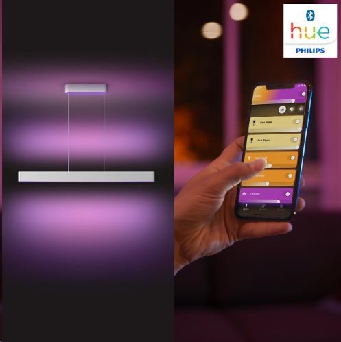 PHILIPS Ensis Svítidlo závěsné,  Hue White and color ambiance,  230V,  2x39W integr.LED,  Bílá6 