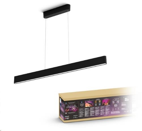 PHILIPS Ensis Svítidlo závěsné,  Hue White and color ambiance,  24V,  2x39W integr.LED,  Černá3 