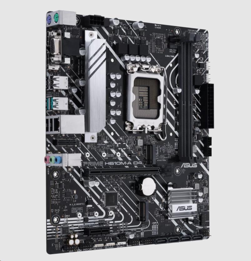 ASUS MB Sc LGA1700 PRIME H610M-A DDR4-CSM,  Intel H610,  2xDDR4,  1xDP,  1xHDMI,  1xVGA,  mATX2 