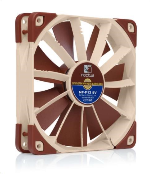 NOCTUA Ventilátor NF-F12 5V,  120mm,  hnědá0 