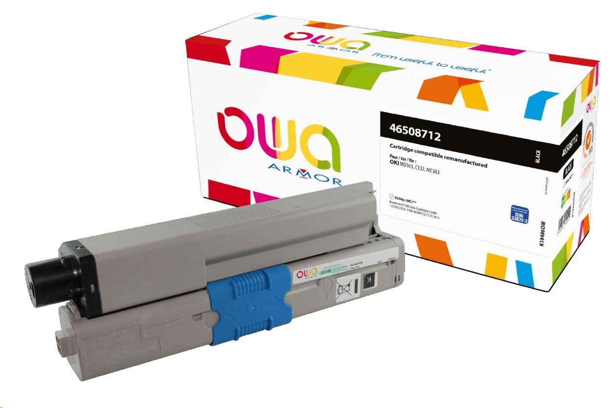 Toner ARMOR pre OKI C332,  MC363 (46508712),  čierny/ čierny,  3500 str0 