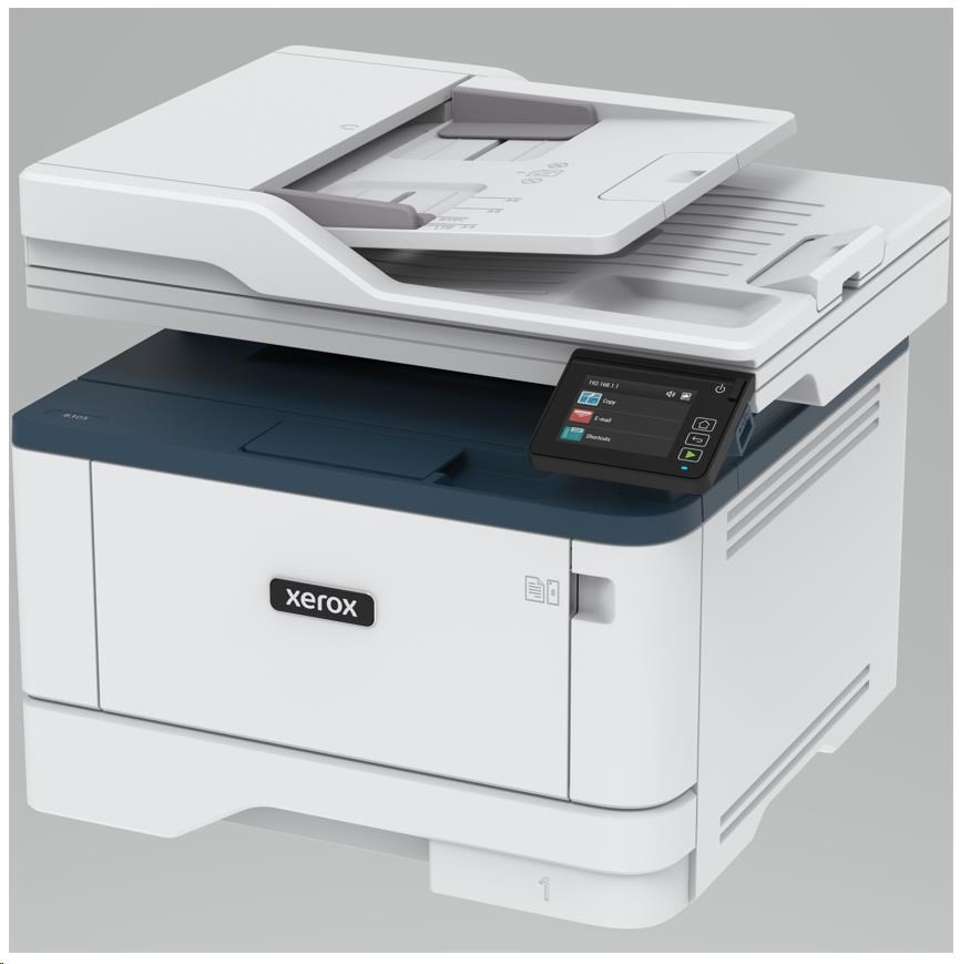 Xerox B305V_DNI B&W laser. MFZ,  A4,  512 MB,  DUPLEX,  ADF,  38 strán za minútu,  Ethernet/ Wifi/ USB,  Apple AirPrint6 