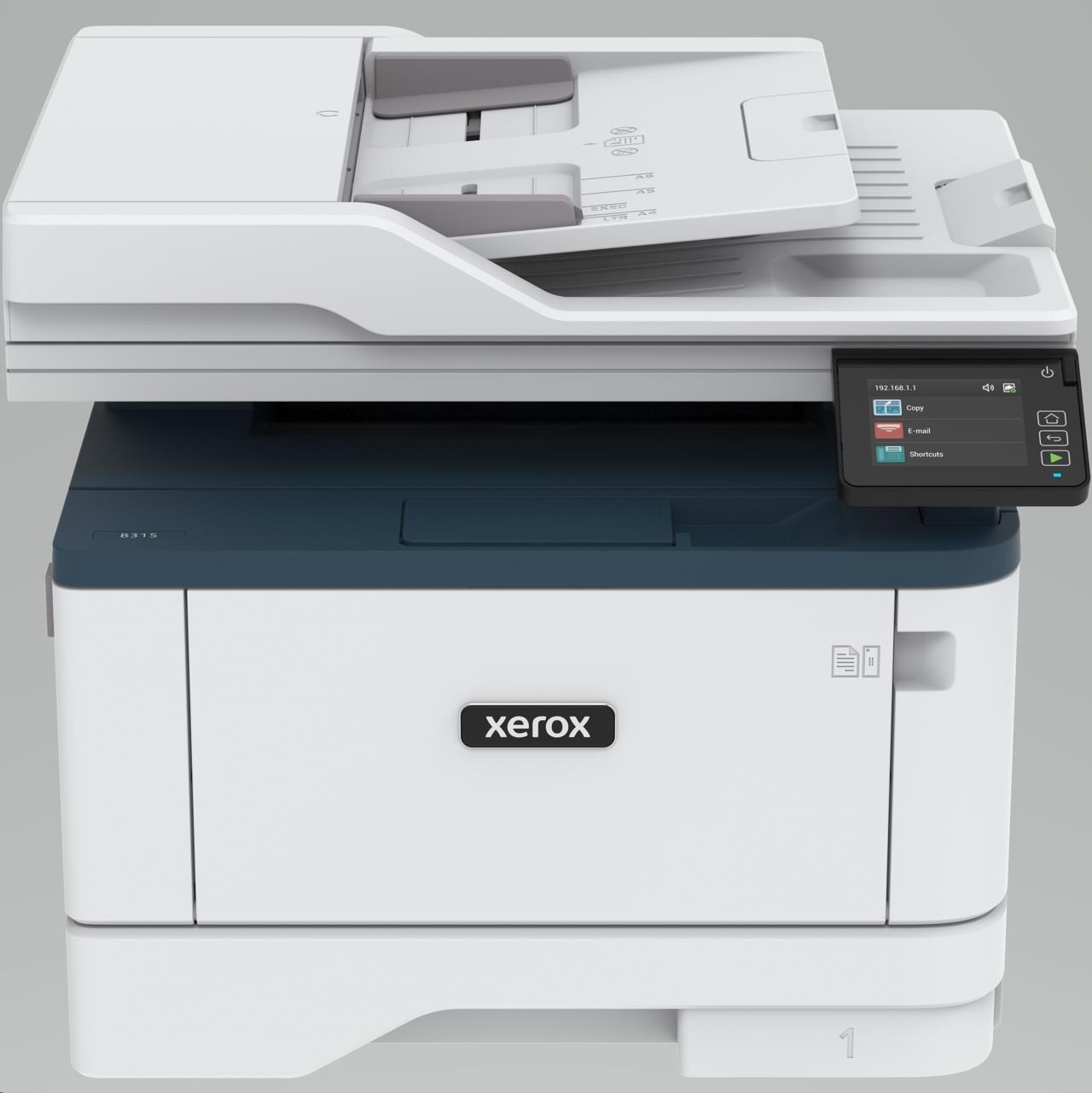 Xerox B315V_DNI B&W laser. MFZ,  A4,  512 MB,  DUPLEX,  DADF,  40 strán za minútu,  Ethernet/ Wifi/ USB,  Apple AirPrint3 